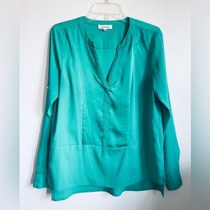 Size S Calvin Klein Long-Sleeve Green Blouse